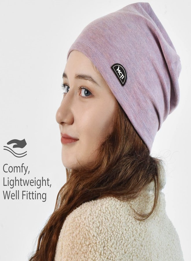 MCTi Slouchy Beanie for Men Women, Winter Warm Stretchy Skull Cap Hat Lightweight for Running Cycling 2 Packed - Image 4